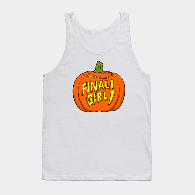 Final Girl Jack-o-lantern Tank Top by Crystal Ro